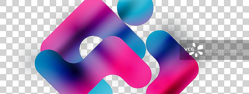 渐变几何极简线条融合图片素材