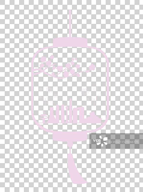 成都灯笼剪纸插画元素，元宵节春节新年周年庆庆祝庆典图片素材