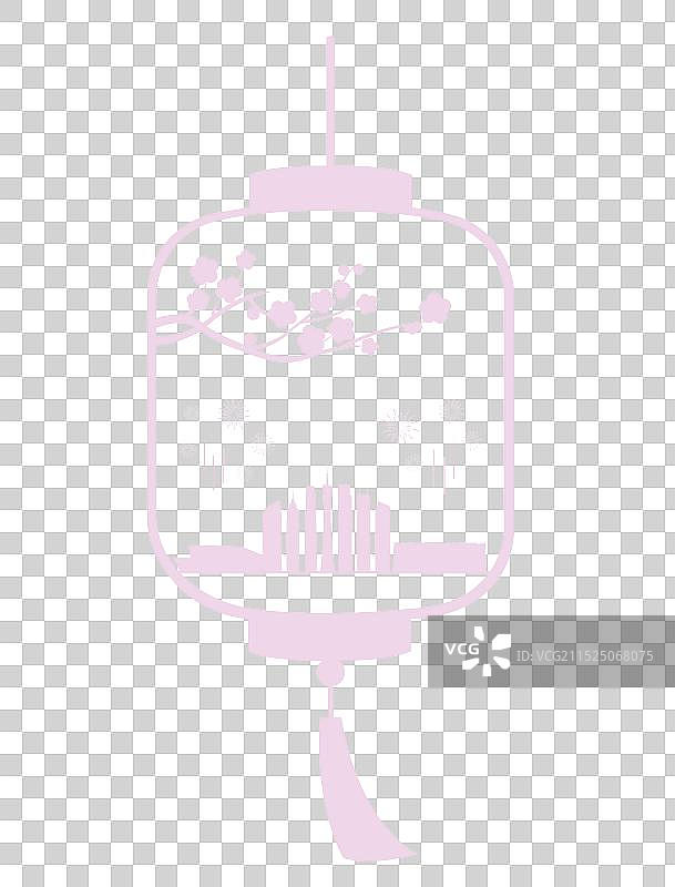 广州灯笼剪纸插画元素，元宵节春节新年周年庆庆祝庆典图片素材