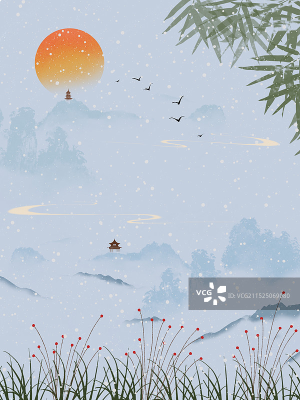 冬天 背景 小雪图片素材