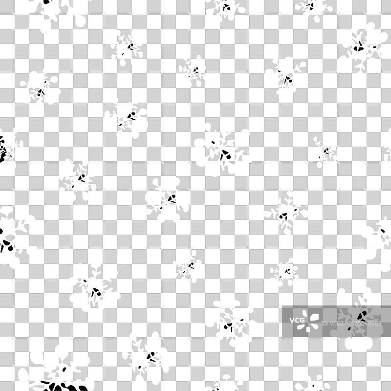 白色剪影单色无缝图案图片素材