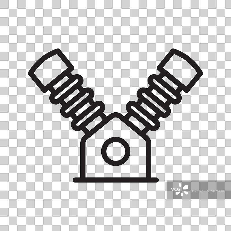 空气压缩机泵图标黑色线条艺术标志图片素材