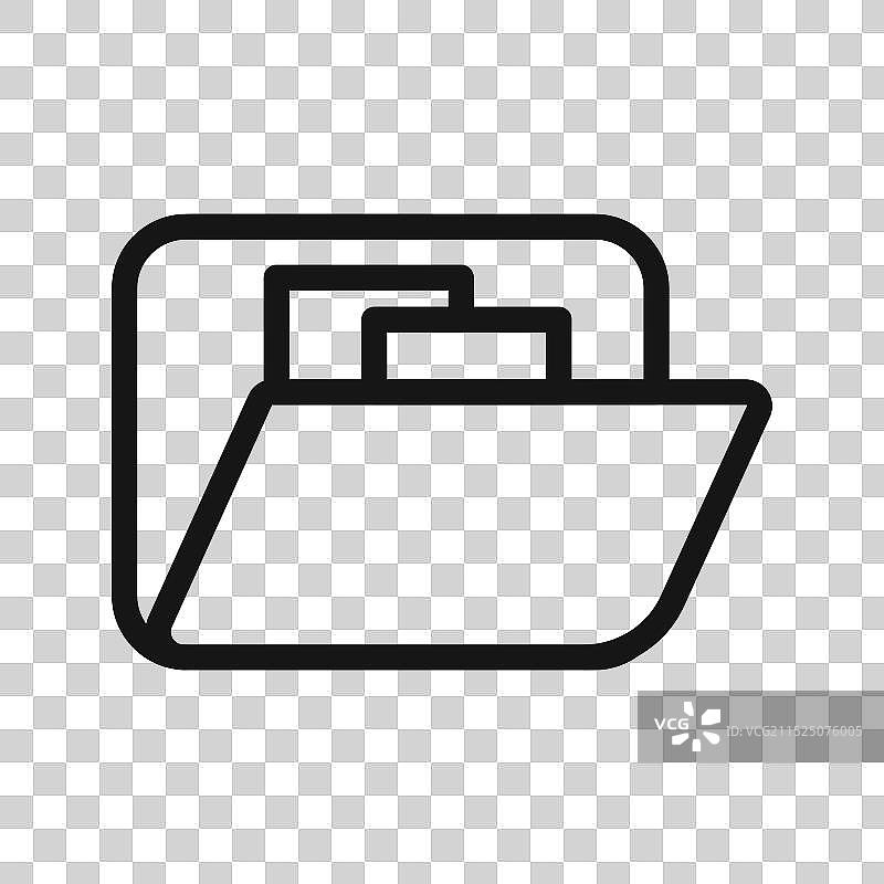 黑色线稿归档文件夹图标图片素材