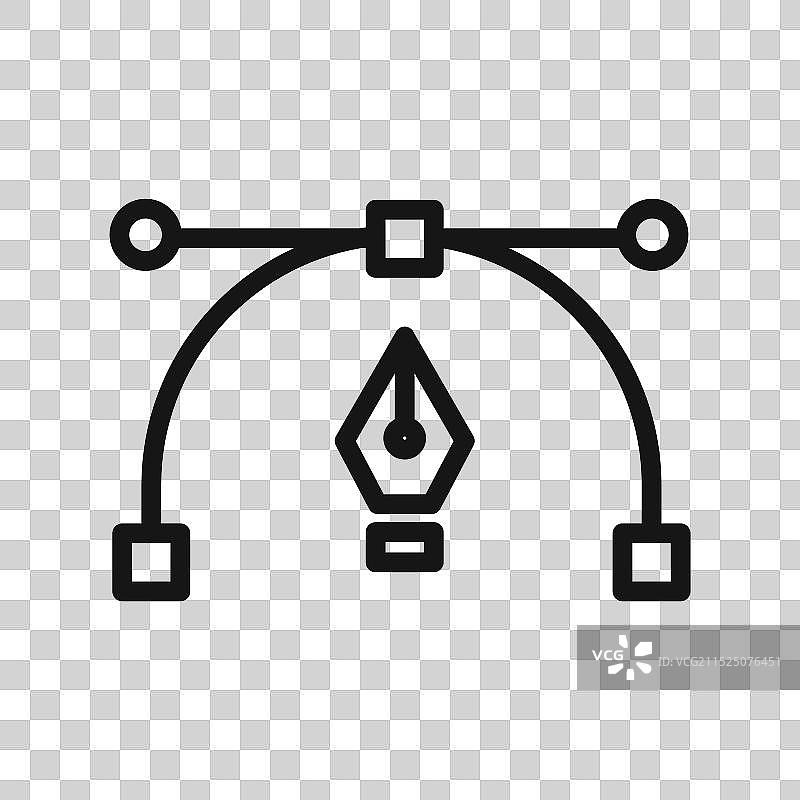 贝塞尔曲线黑色线条艺术Logo图片素材