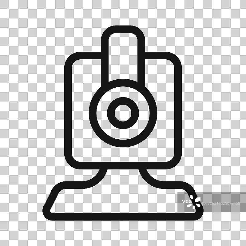数字网络摄像头黑色线条艺术Logo图片素材