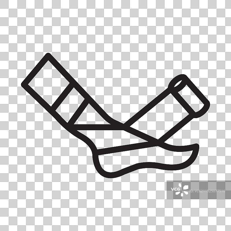 弹性绷带黑色线条艺术标志图片素材