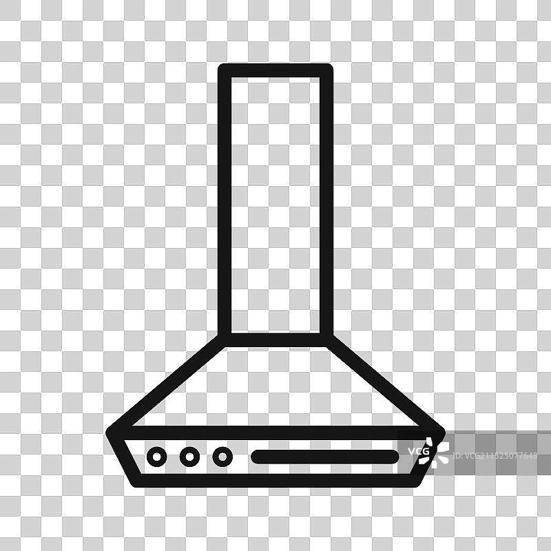 抽油烟机黑色线条图标图片素材