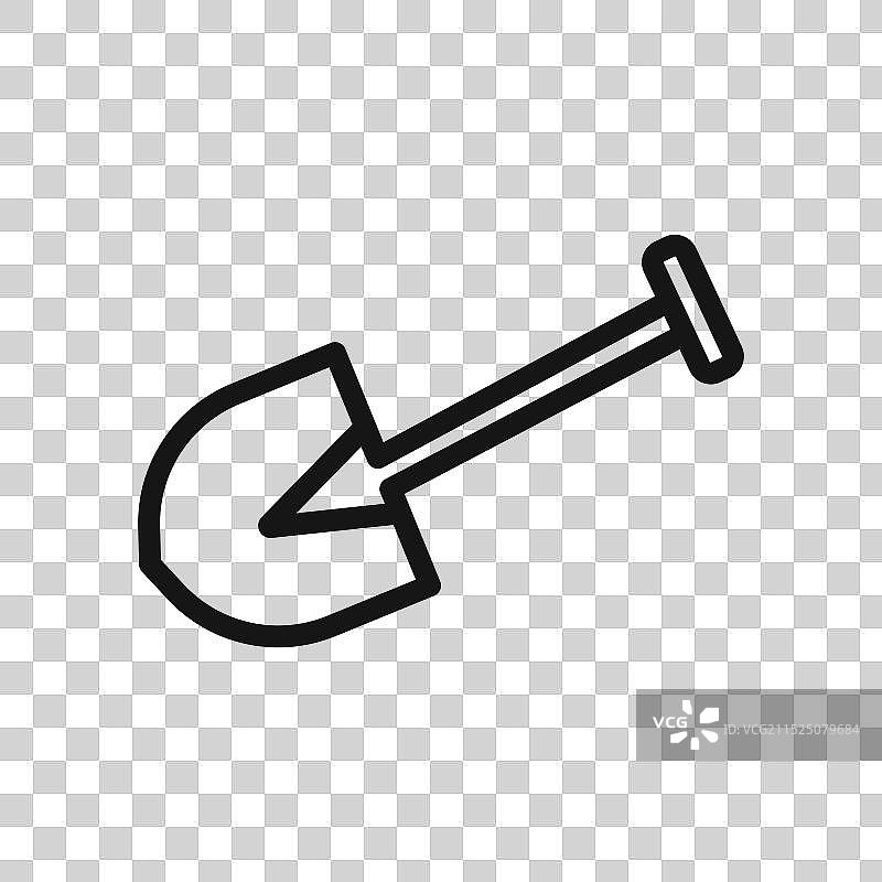 黑线条黑桃图标图片素材