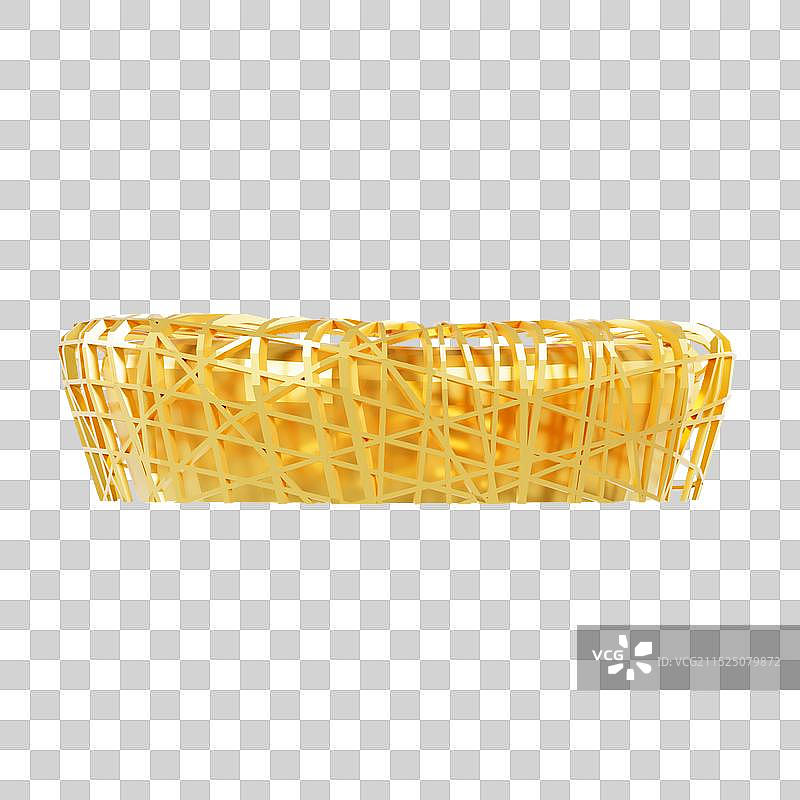 3D金色鸟巢北京地标国家体育场免抠元素图片素材