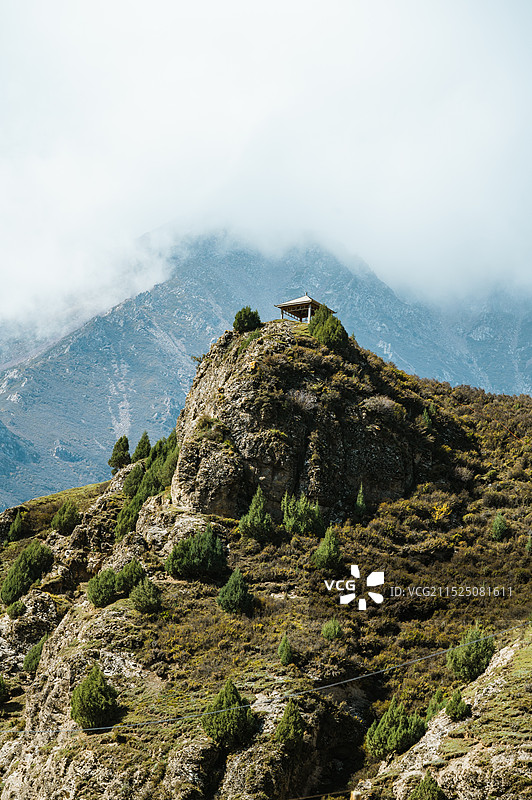 祁连山脉沿途风光图片素材