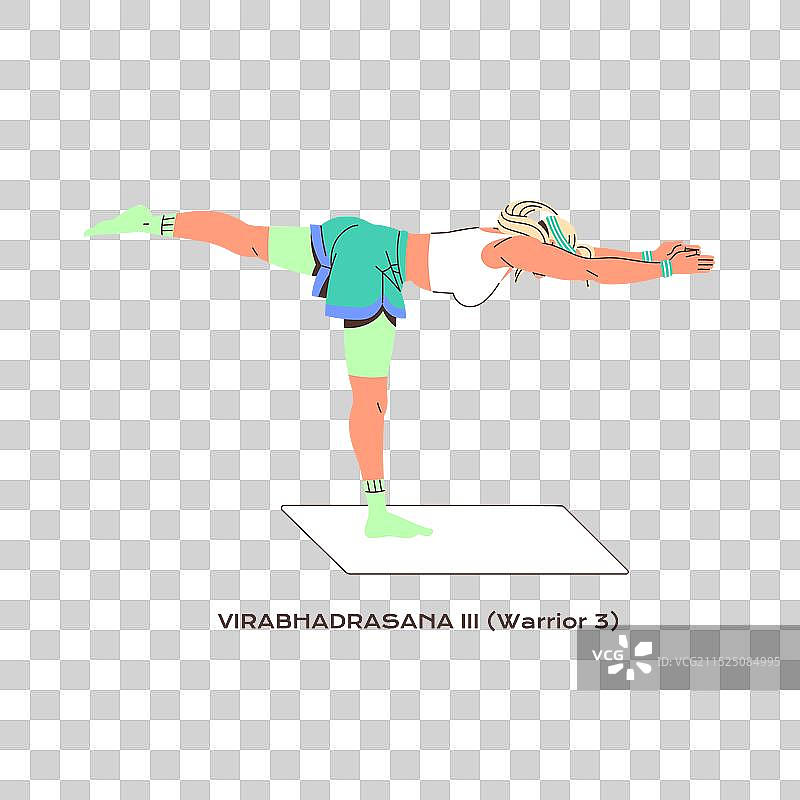 女运动员练习平衡动作图片素材