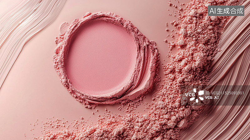 【AI数字艺术】化妆品粉底质感特写展示背景图片素材