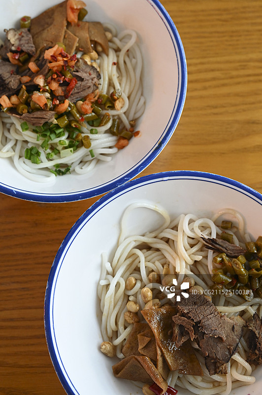 湖南特色美食小吃老字号拌米粉静物特写图片素材