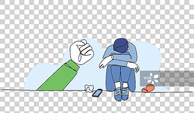 欺凌现代社会中的自我焦虑图片素材