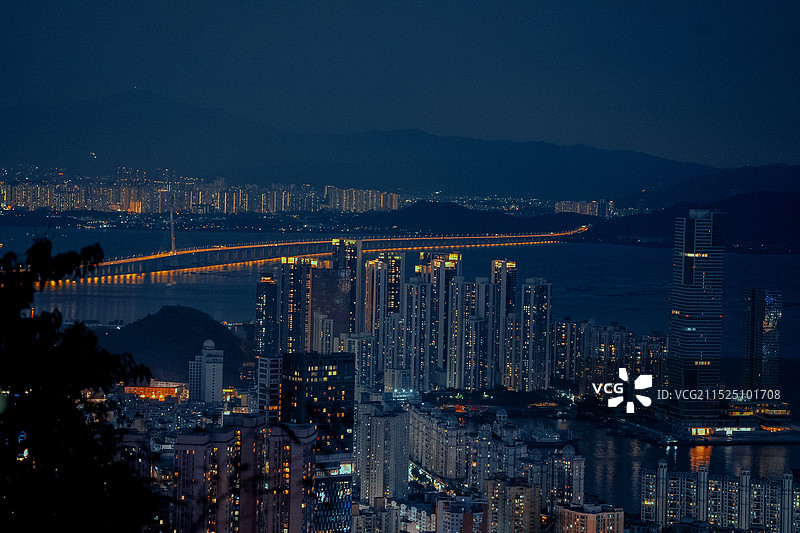 城市夜景 粤港澳大湾区 大湾区 发展 城市 都市夜景 灯光 发展 繁华 日落 橘子海图片素材