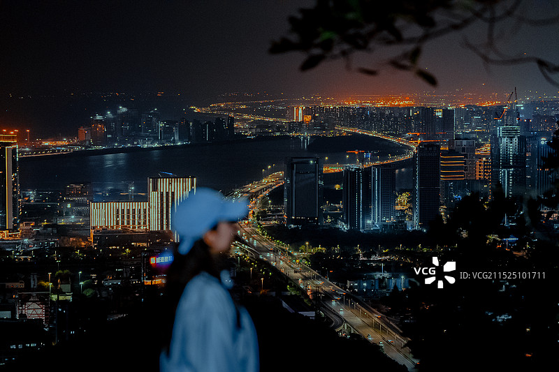 城市夜景 粤港澳大湾区 大湾区 发展 城市 都市夜景 灯光 发展 繁华 日落 橘子海图片素材