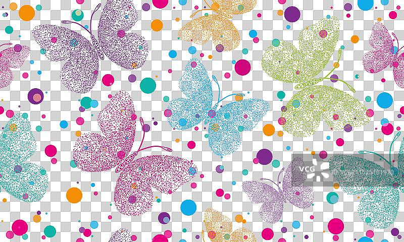 彩色波点无缝图案图片素材