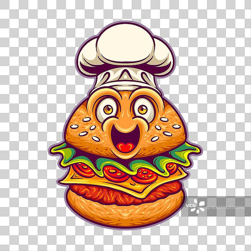 有趣的汉堡大厨美食图片素材