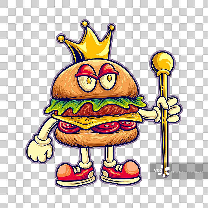 美味皇冠汉堡图片素材