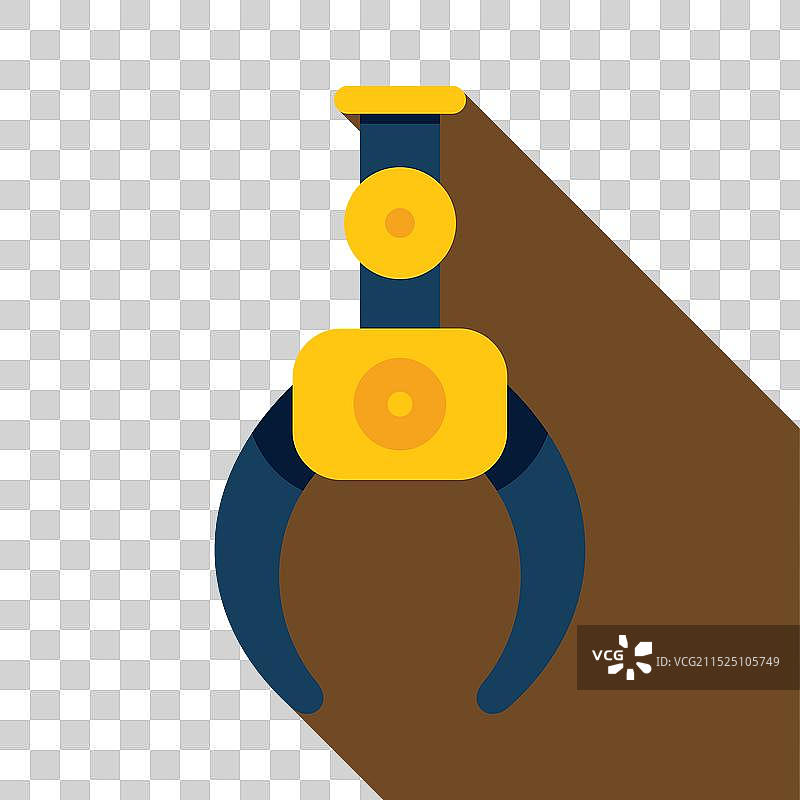 机械臂抓手双指夹持扁平设计图片素材