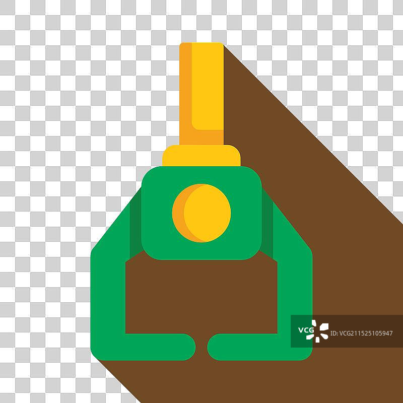 绿色玩具起重机爪子抓取物体图片素材