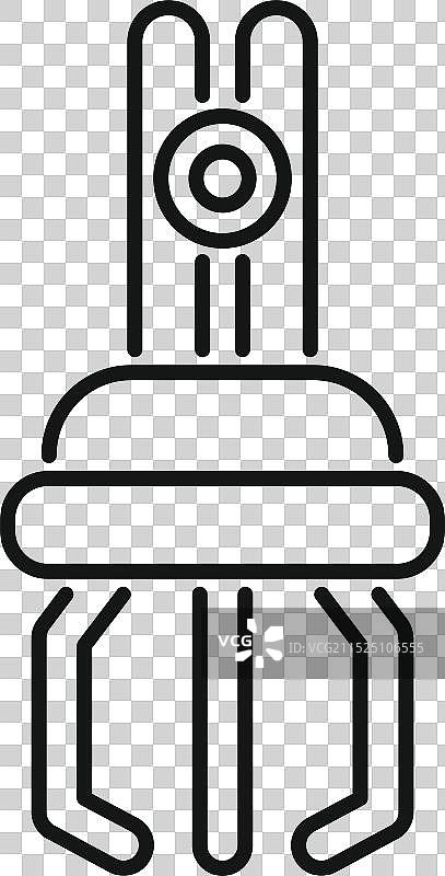 机械臂夹持物体轮廓图标图片素材