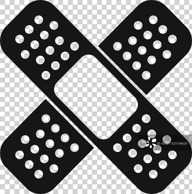 两个黑色创可贴交叉图片素材