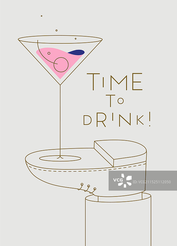 曼哈顿鸡尾酒玻璃杯酒精海报图片素材