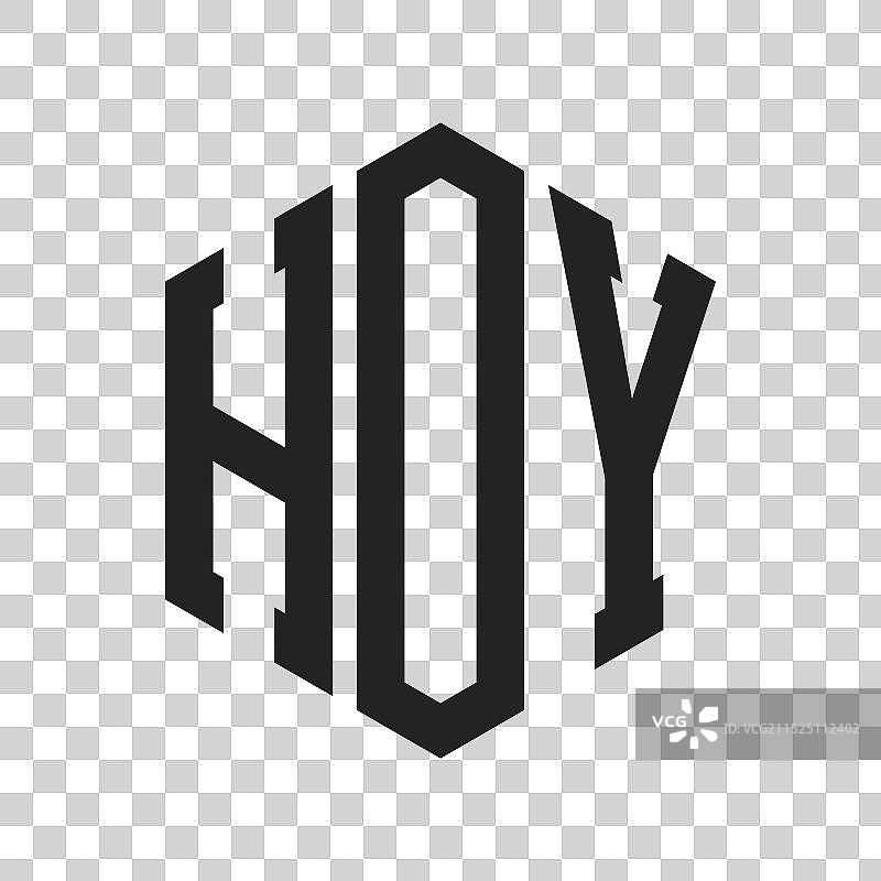 HOY首字母组合标志设计图片素材