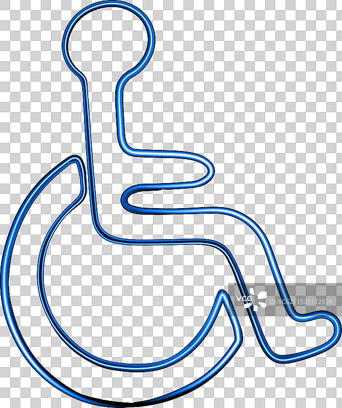 霓虹灯效果残疾人图标图片素材