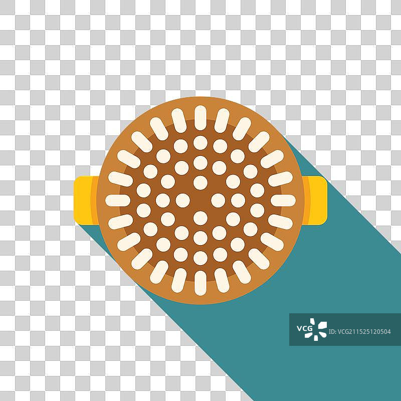 塑料猪鬃圆形发刷图片素材