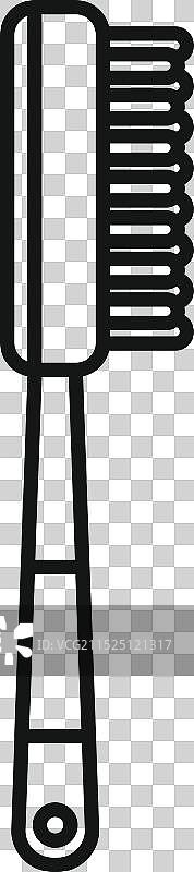 带塑料手柄的清洁刷图片素材