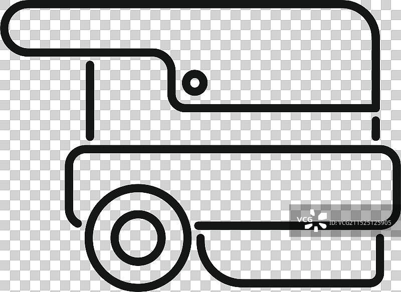 带有露营车壳的皮卡，适合公路旅行图片素材