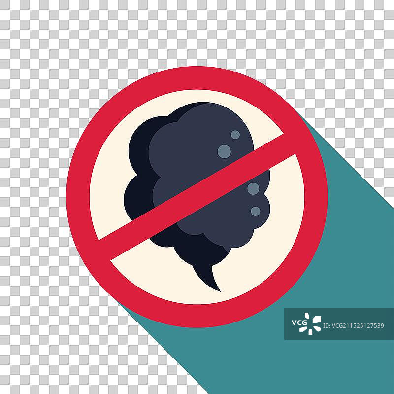 卡通停车标志穿过难闻的气味云图片素材