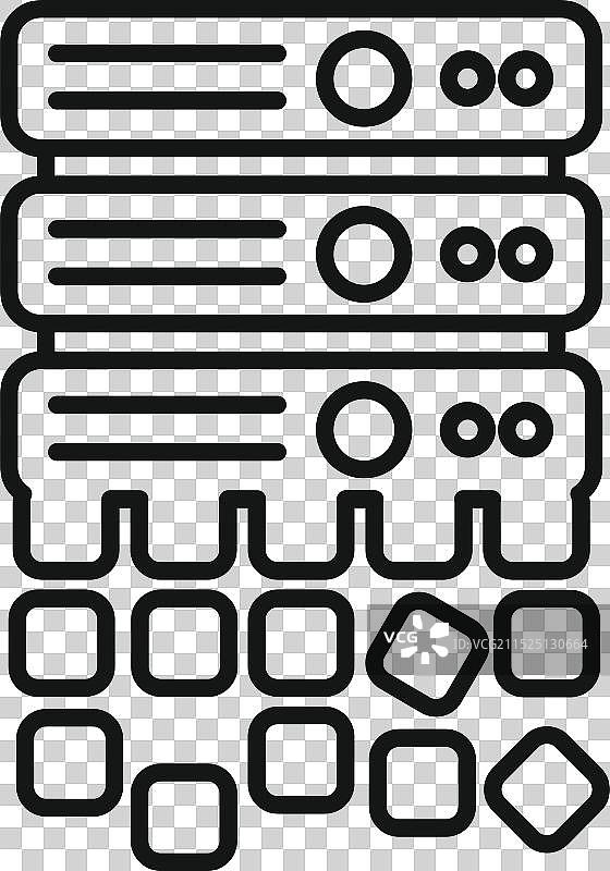 服务器生成区块链数据块图标图片素材