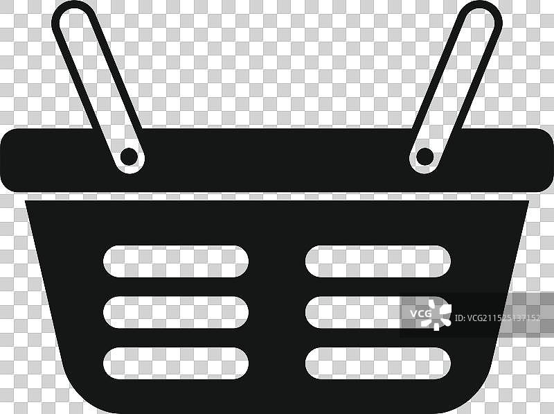 黑色购物篮在线图标图片素材