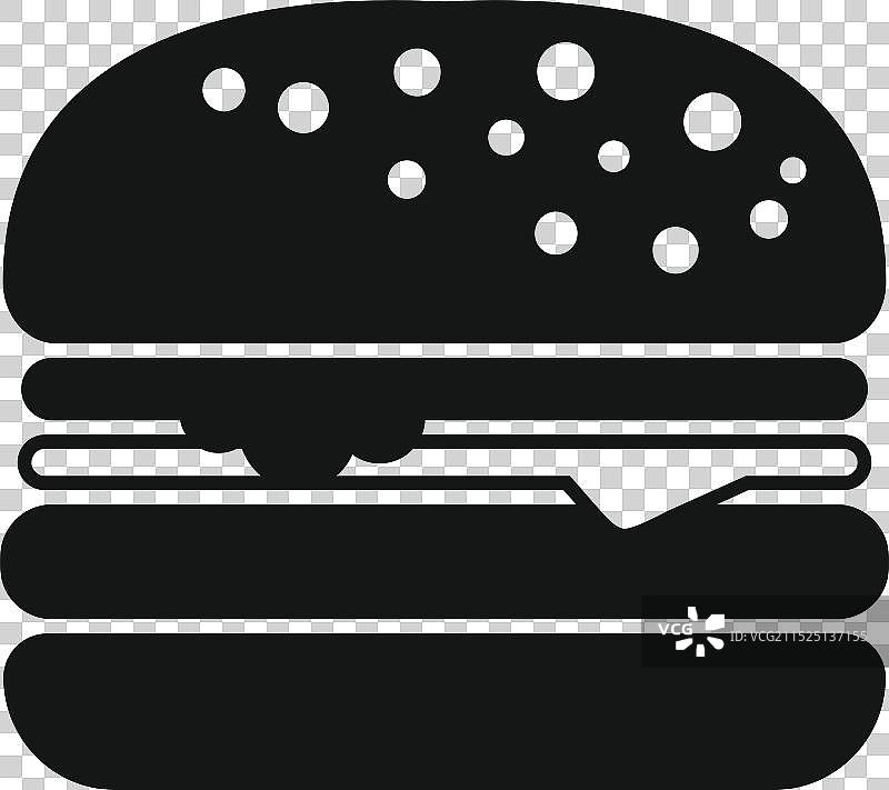 显示快餐和卡路里的大汉堡图标图片素材