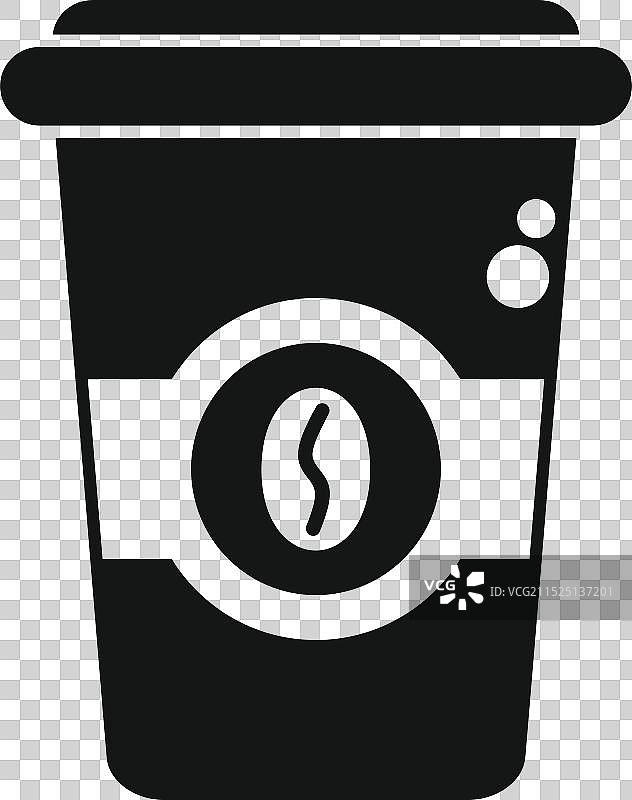 装有咖啡的黑白一次性咖啡杯图片素材