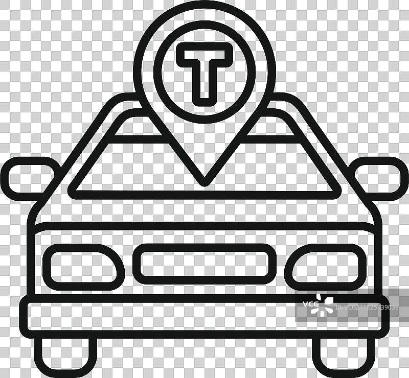 出租车位置图钉，显示公共交通图标图片素材