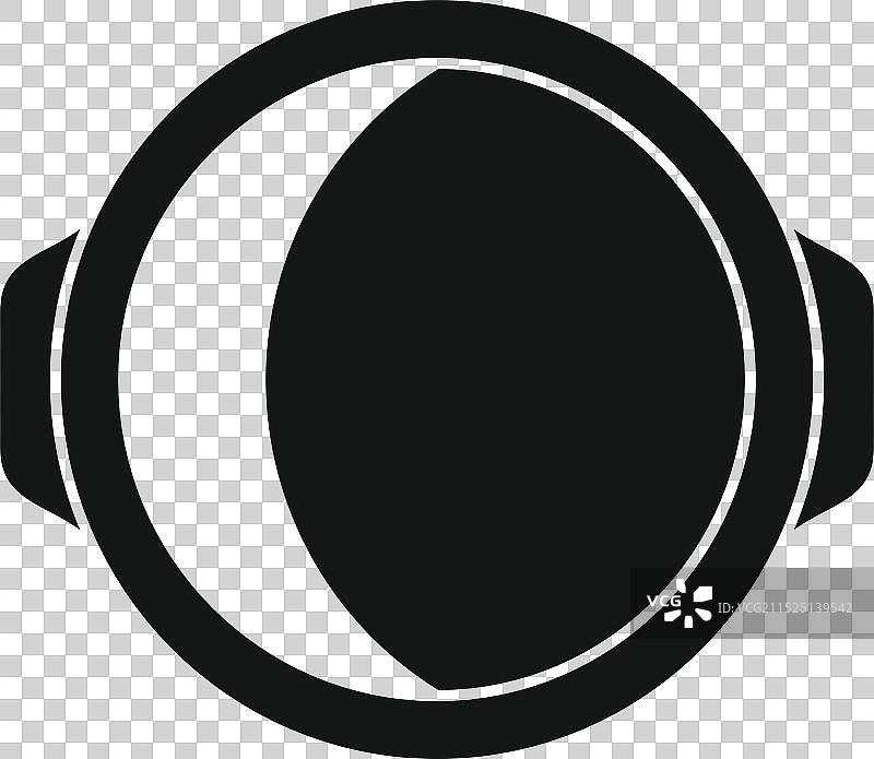 带一个关闭百叶窗的圆形窗户开口图标图片素材