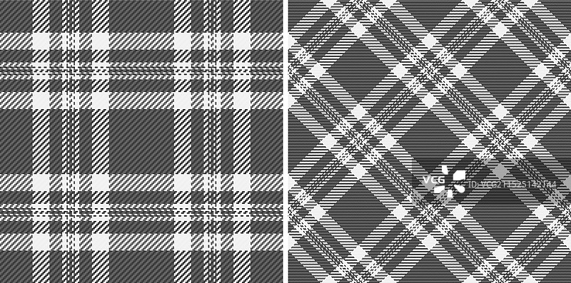格子图案的无缝苏格兰花呢面料图片素材