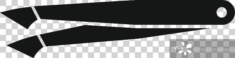 用于眉毛矫正的黑色金属镊子图片素材