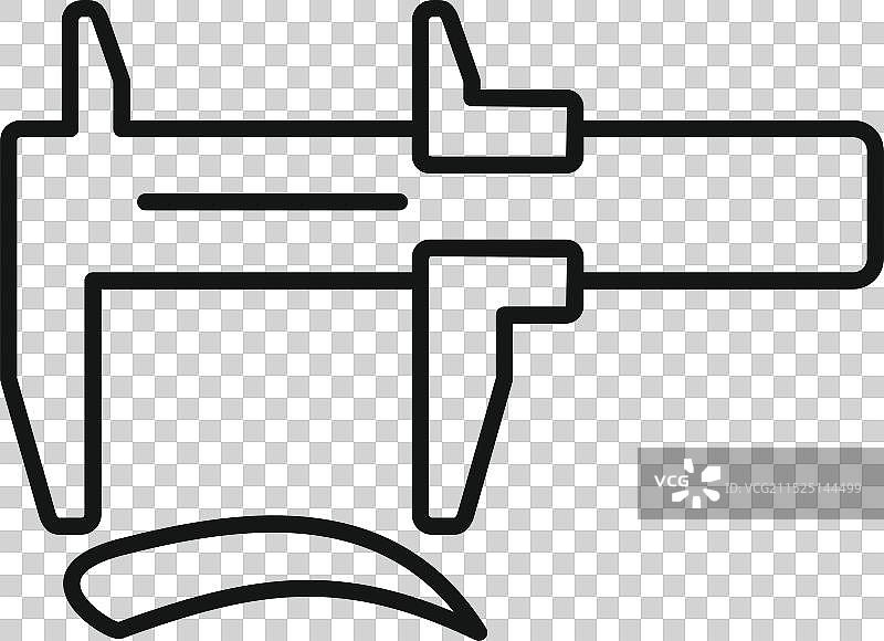 眉形测量卡尺图标图片素材