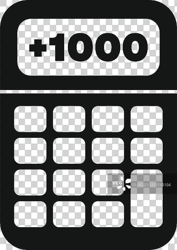 计算器显示数字1000图片素材