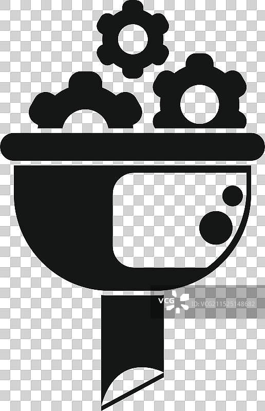 齿轮驱动的销售漏斗图片素材