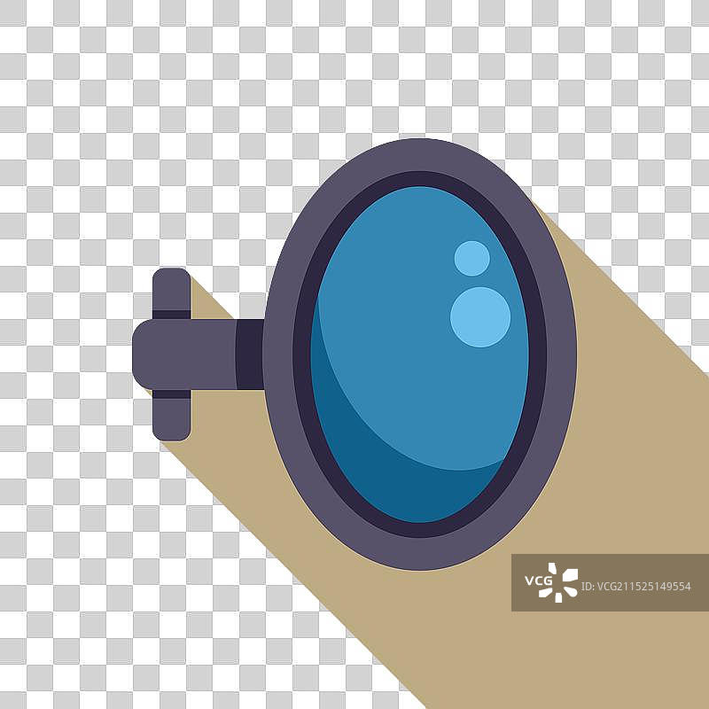 浴室圆镜反射光线图片素材