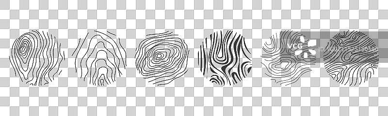 木纹材质涂鸦手绘线条树图片素材