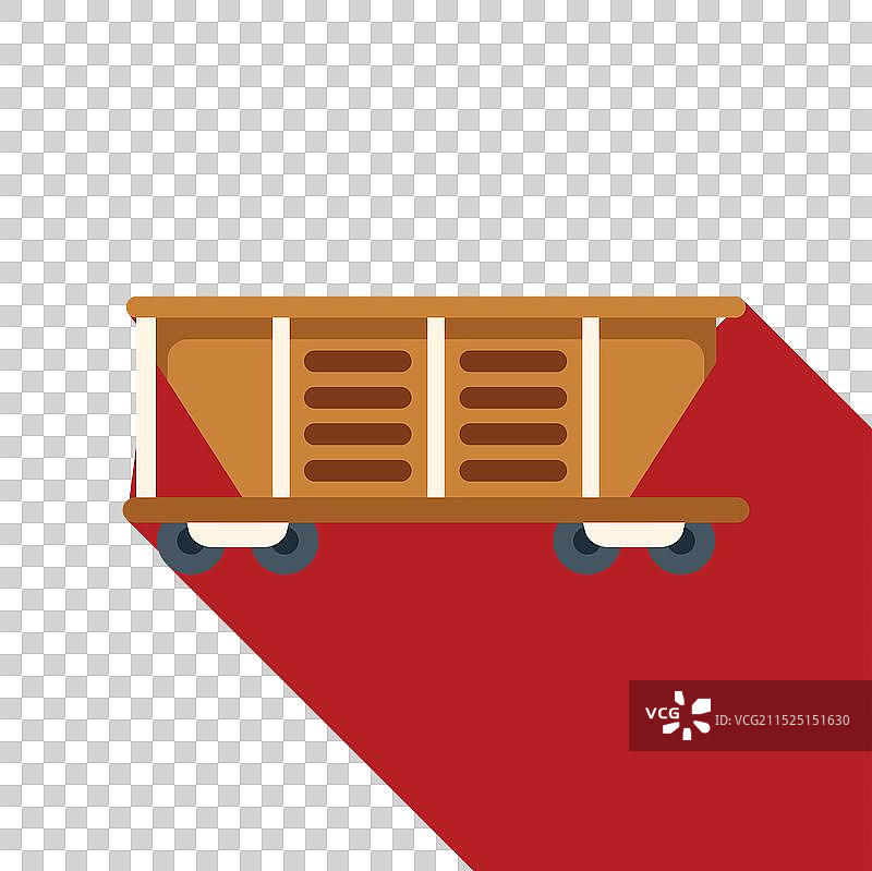 红色轨道上的空矿车图片素材