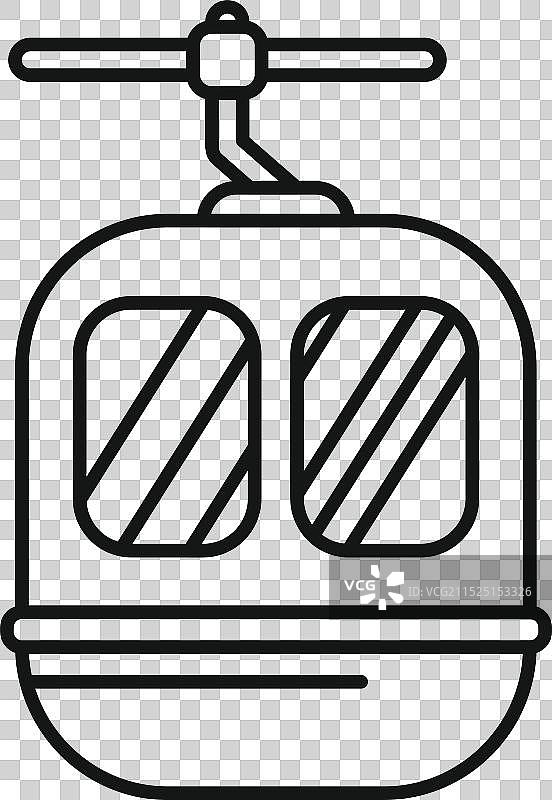 缆车车厢攀升山景图片素材