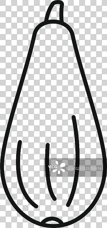 极简线条艺术的完整冬南瓜图片素材